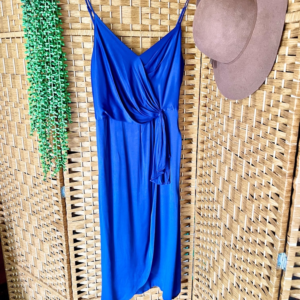 Anthropologie Royal Blue Wrap Dress
